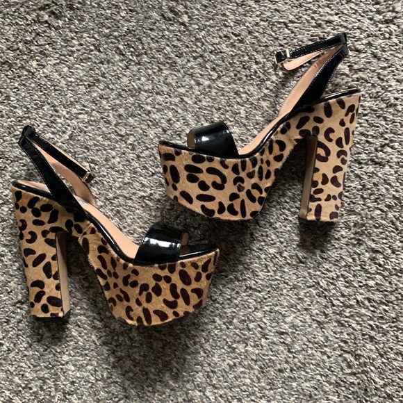 Steven Madden Shazzam Leather Pony Hair Platform - Picture 2 of 14